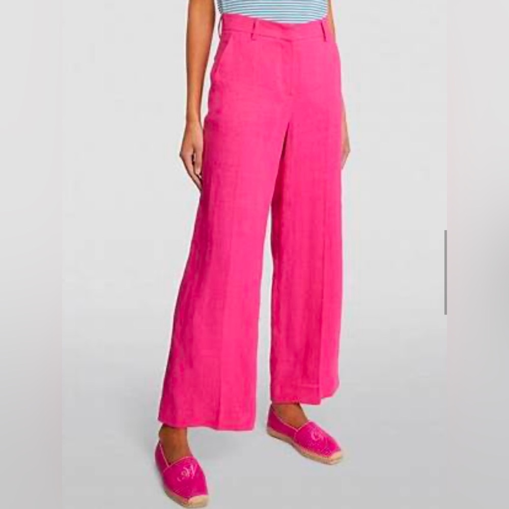 Max Mara Weekend Malizia Wide-Leg Linen Trousers